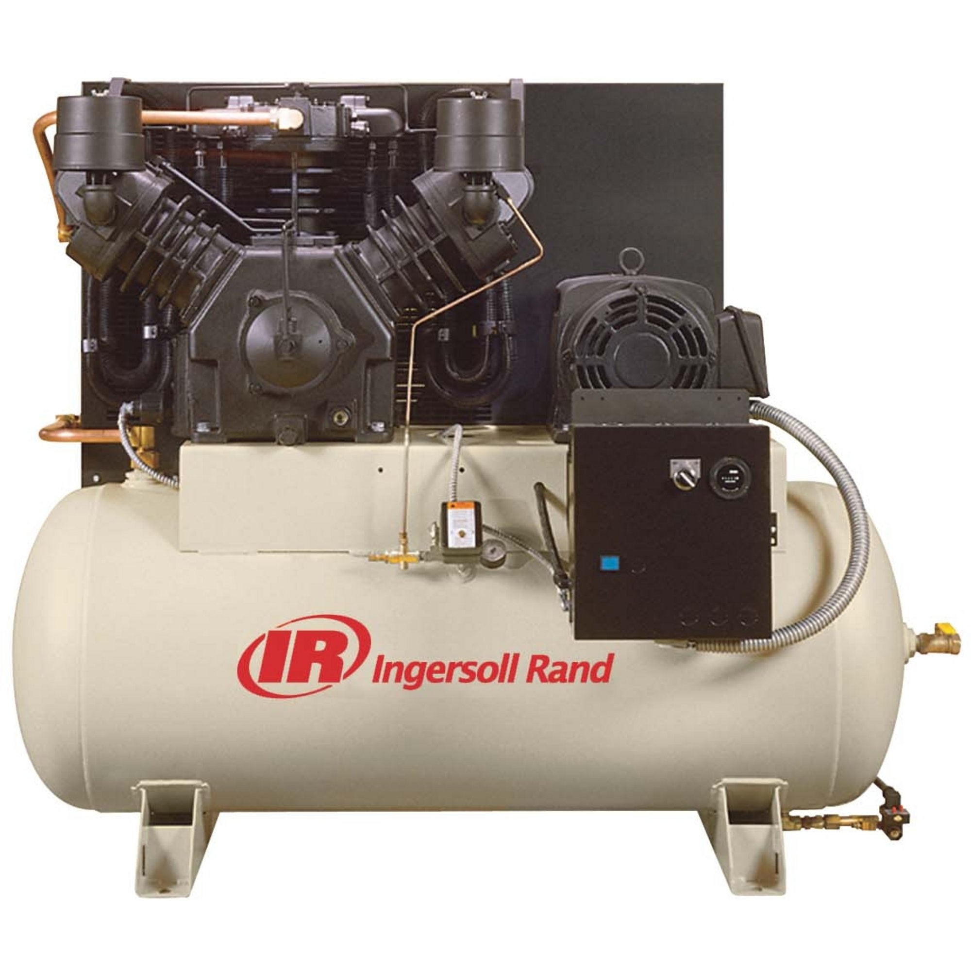 Ingersoll Rand Horizontal Electric Air Compressor (Fully Packaged) — 25 HP, 120 Gallon, 460 Volt, 3 Phase, Model# 2000E25FP
